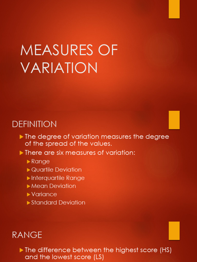 Measures of Variation Explained | PDF