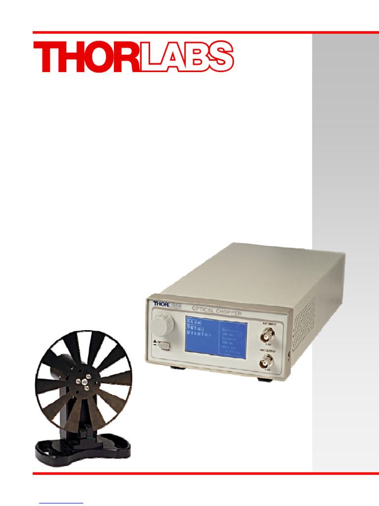 Optical Chopper Operating Manual | PDF | Alternating Current | Electronics