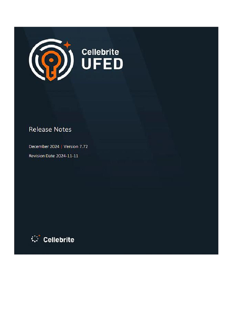 UFED Released Notes 7.72 and 7.70 | PDF