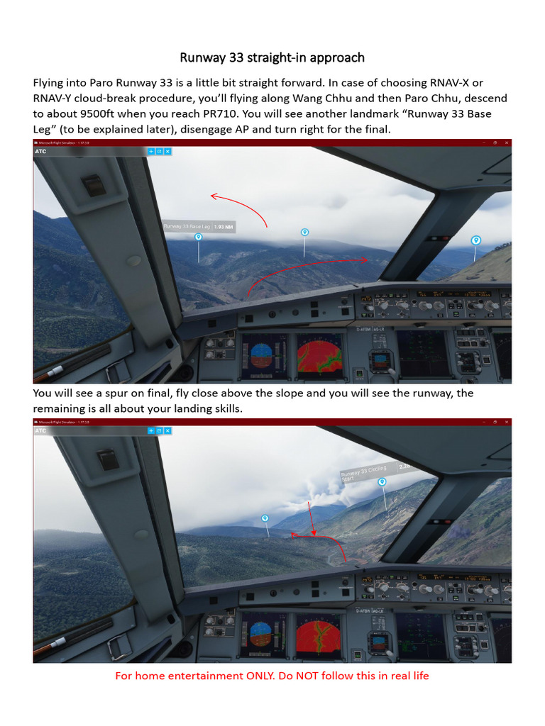 Paro Airport Approach Procedures Guide | PDF | Aviation Safety | Aviation