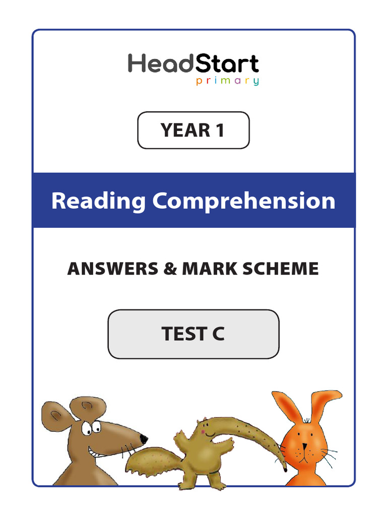 Year 1 Reading Comprehension Mark Scheme | PDF