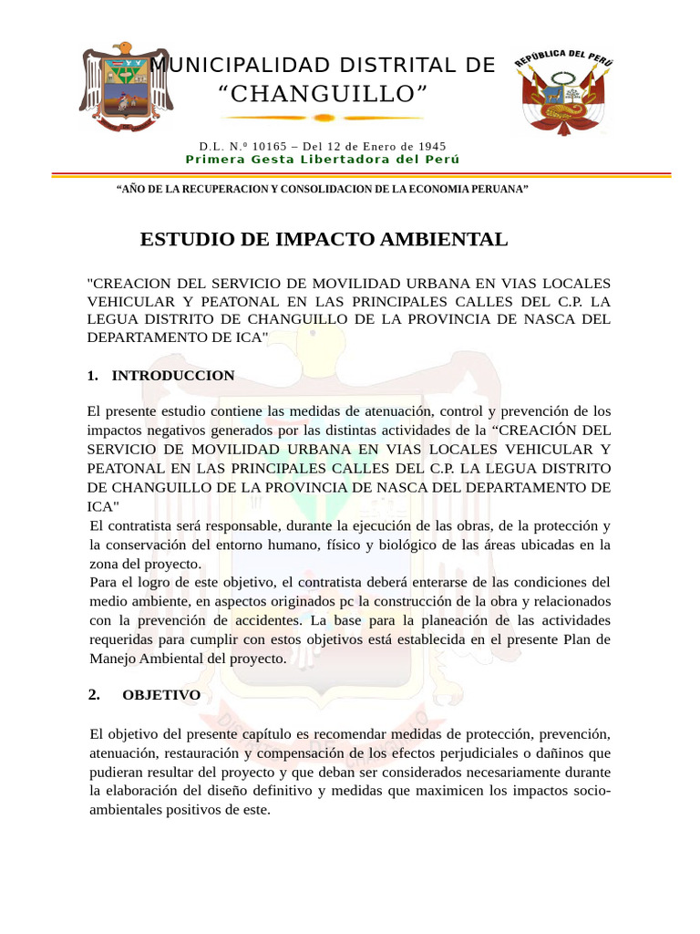 Estudio de Impacto Ambiental en Changuillo | PDF | Contaminación | La ...