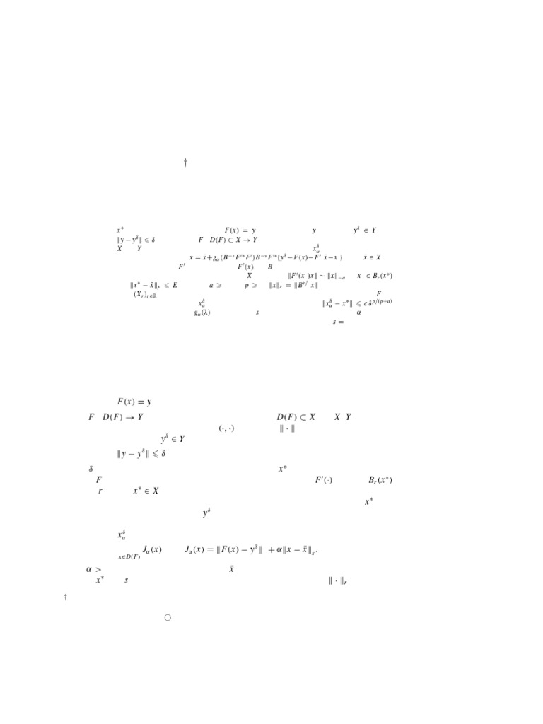 Regularization for Nonlinear Ill-Posed Problems | PDF | Hilbert Space ...