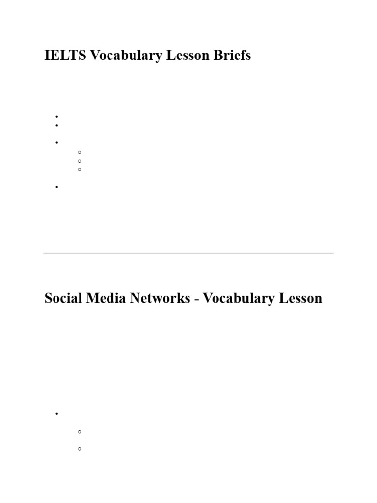 Social Media Vocabulary for IELTS | PDF | Social Media | Popular ...