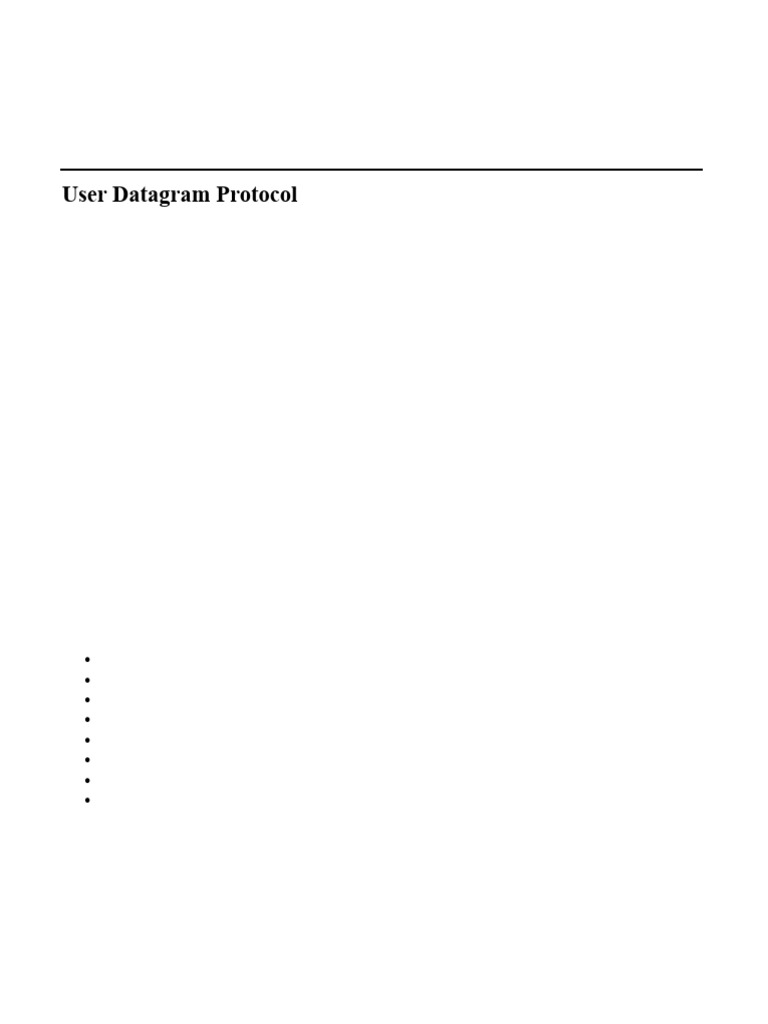 Understanding User Datagram Protocol (UDP) | PDF | Internet Protocols ...