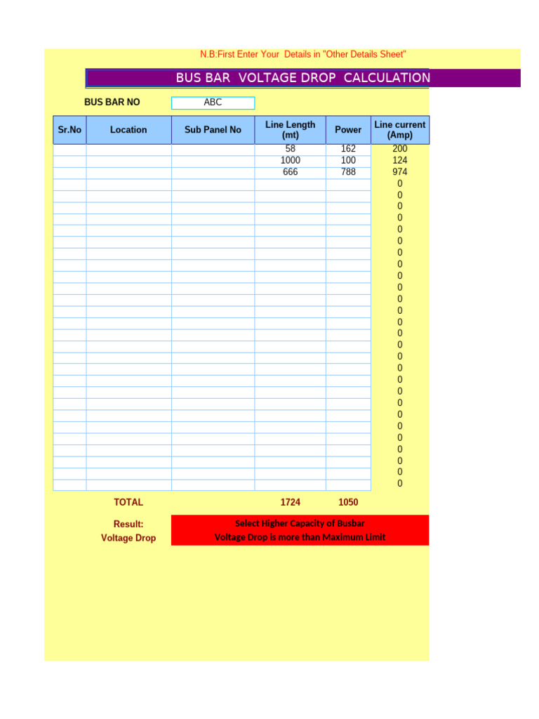 Busbar Size Calculation 22 8 12 | PDF | Electrical Equipment | Electricity