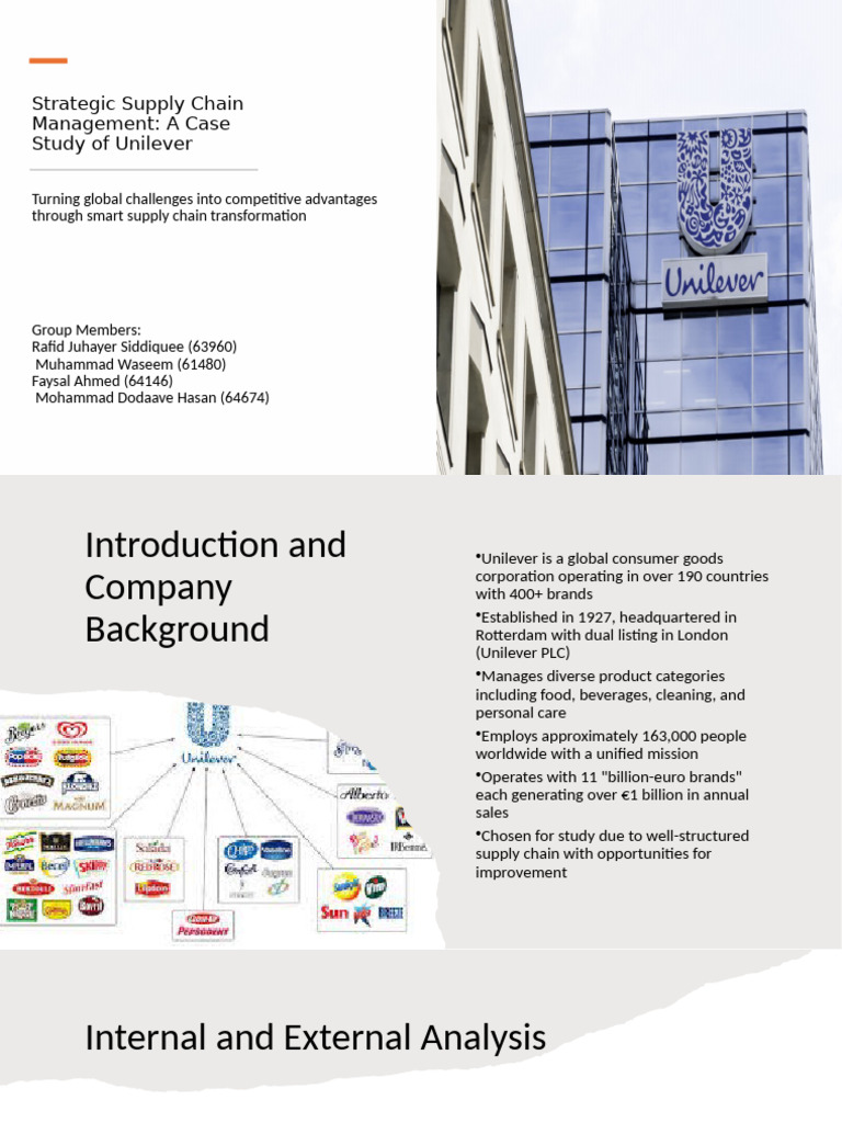 Unilever's Strategic Supply Chain Insights | PDF | Supply Chain ...