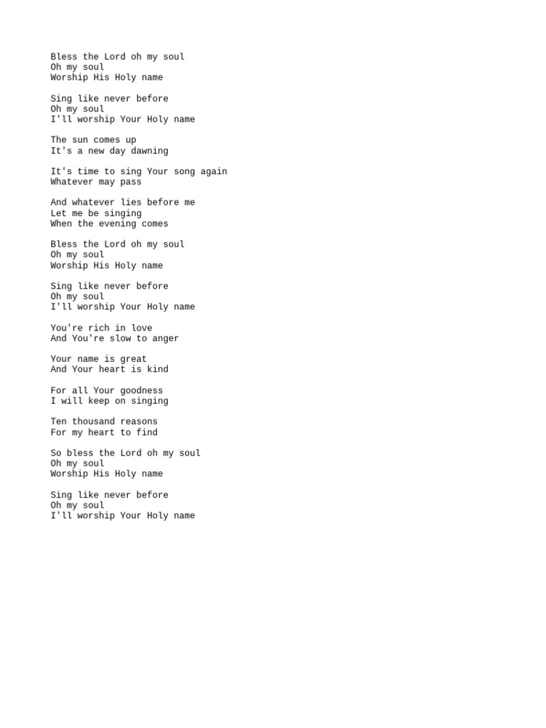Worship His Holy Name Lyrics | PDF