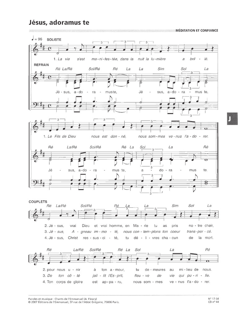 Jesus, Adoramus Te | PDF