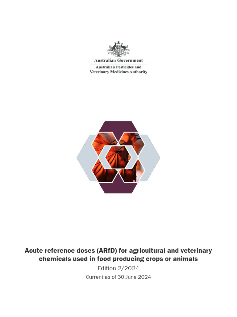 Acute Reference Doses for Agvet Chemicals | PDF | Toxicology