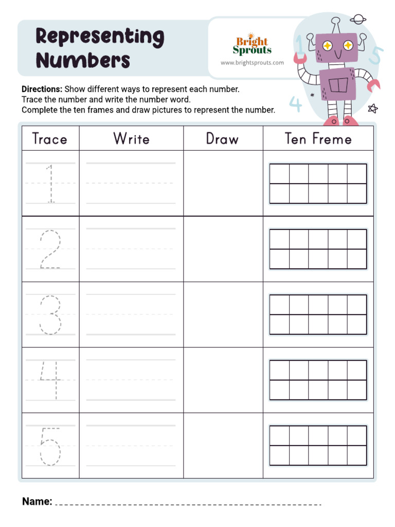 8A Representing Numbers | PDF
