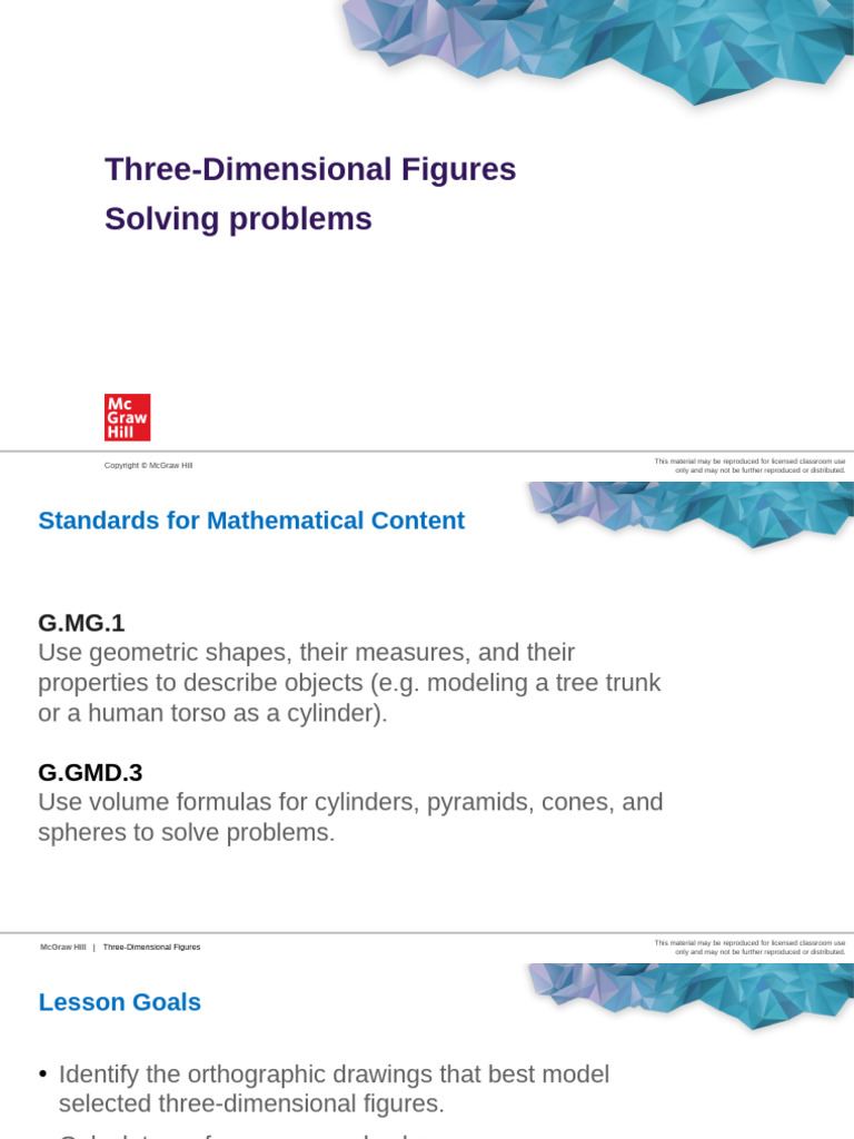 Measuring 3D Figures: Volume & Area | PDF | Area | Volume