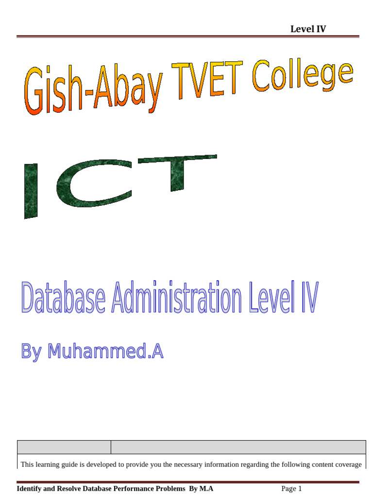 Diagnose Database Performance Issues | PDF | Backup | Databases
