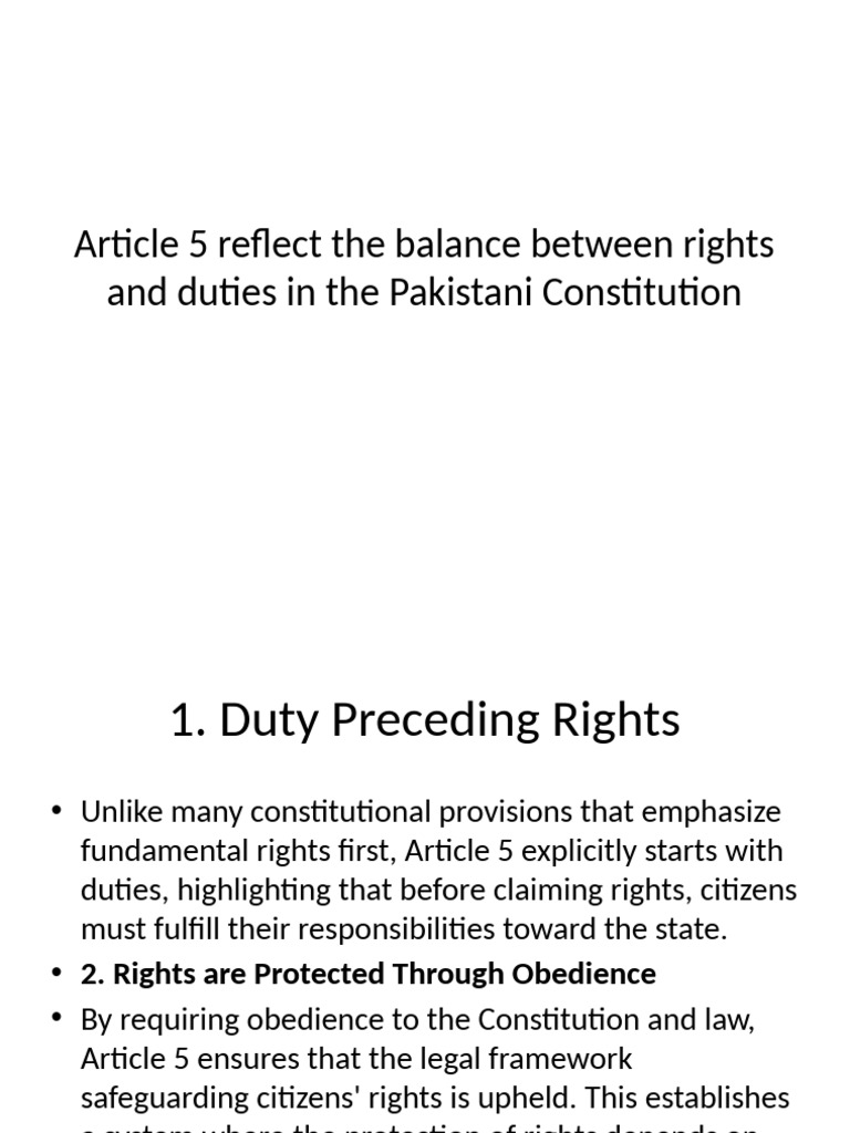 Article 5 Reflect the Balance Between Rights And | PDF