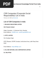 Top 500 CSR Companies in India | PDF | Companies | Economy Of India
