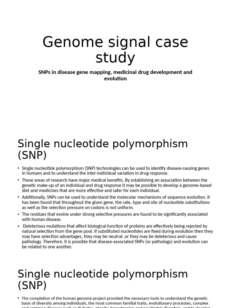 SNPs in Disease Mapping and Drug Response | PDF | Single Nucleotide ...