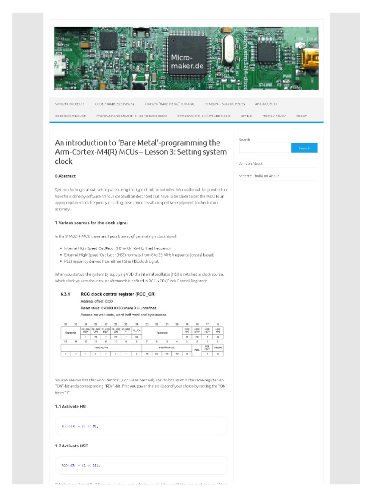 Setting System Clock | PDF