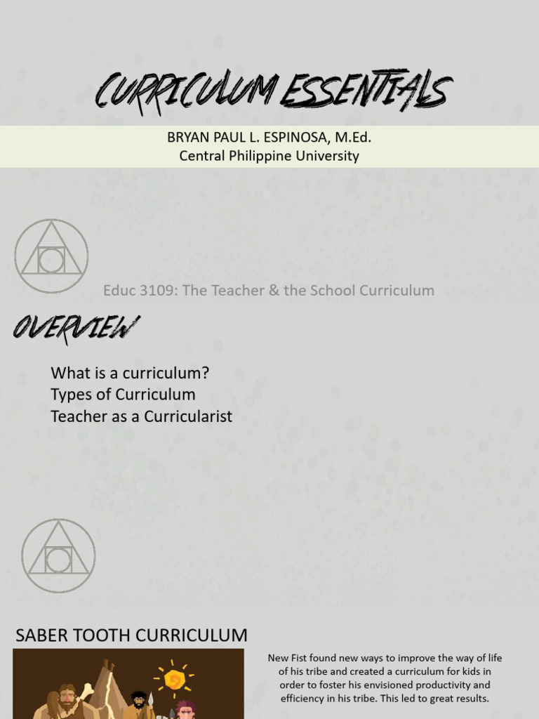 Understanding School Curriculum Essentials | PDF | Curriculum | Teachers