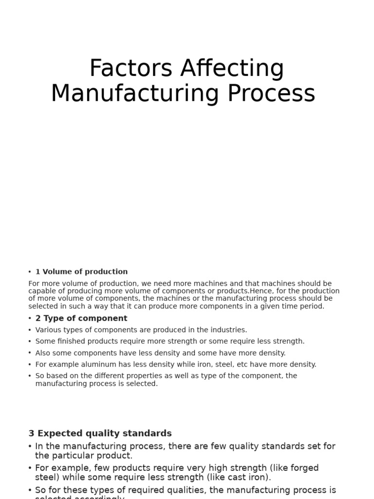 Key Factors in Manufacturing Process Selection | PDF | Machining | Steel