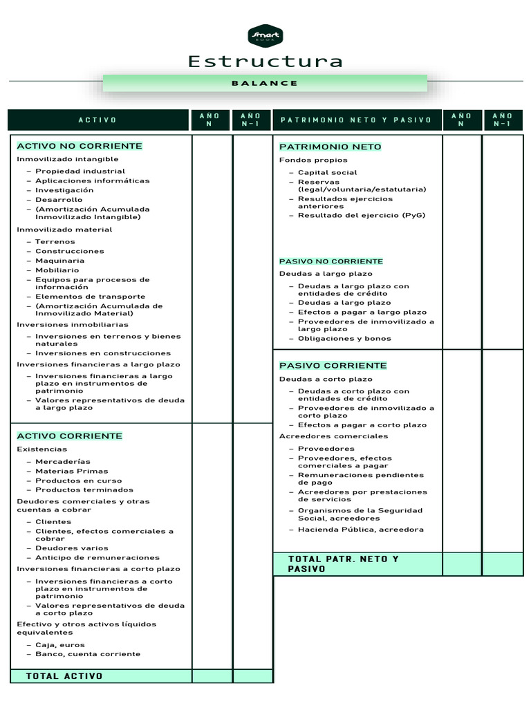 Estructura Balance | PDF | Deuda | Hoja de balance