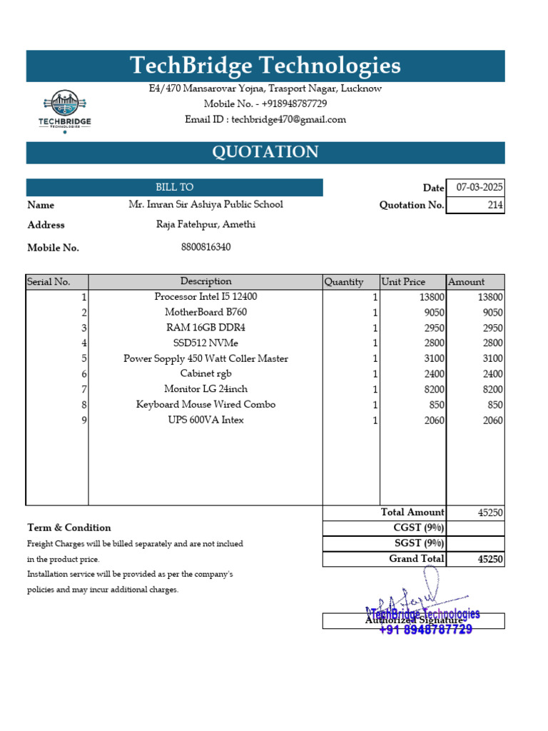 Quotation For Principal Office 3 | PDF | Computer Science | X86 ...