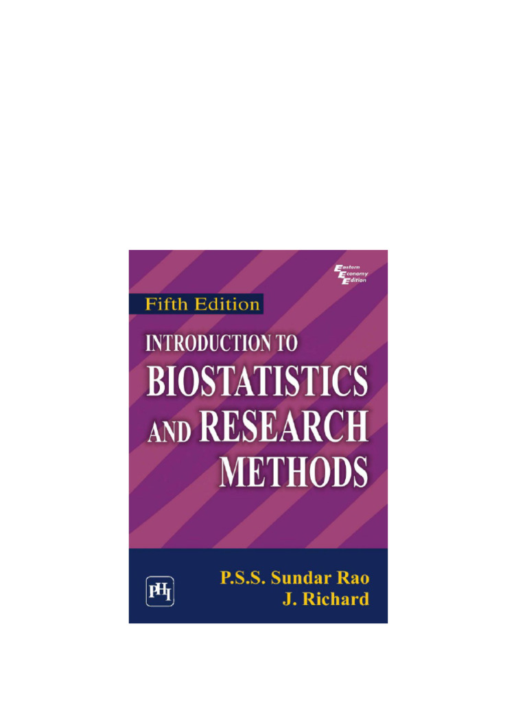 Introduction To Biostatistics Research Methods 5th Edition by Sundar ...
