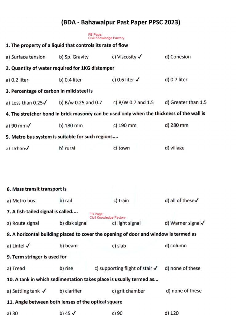 BDA 2023 Sub Engr | PDF