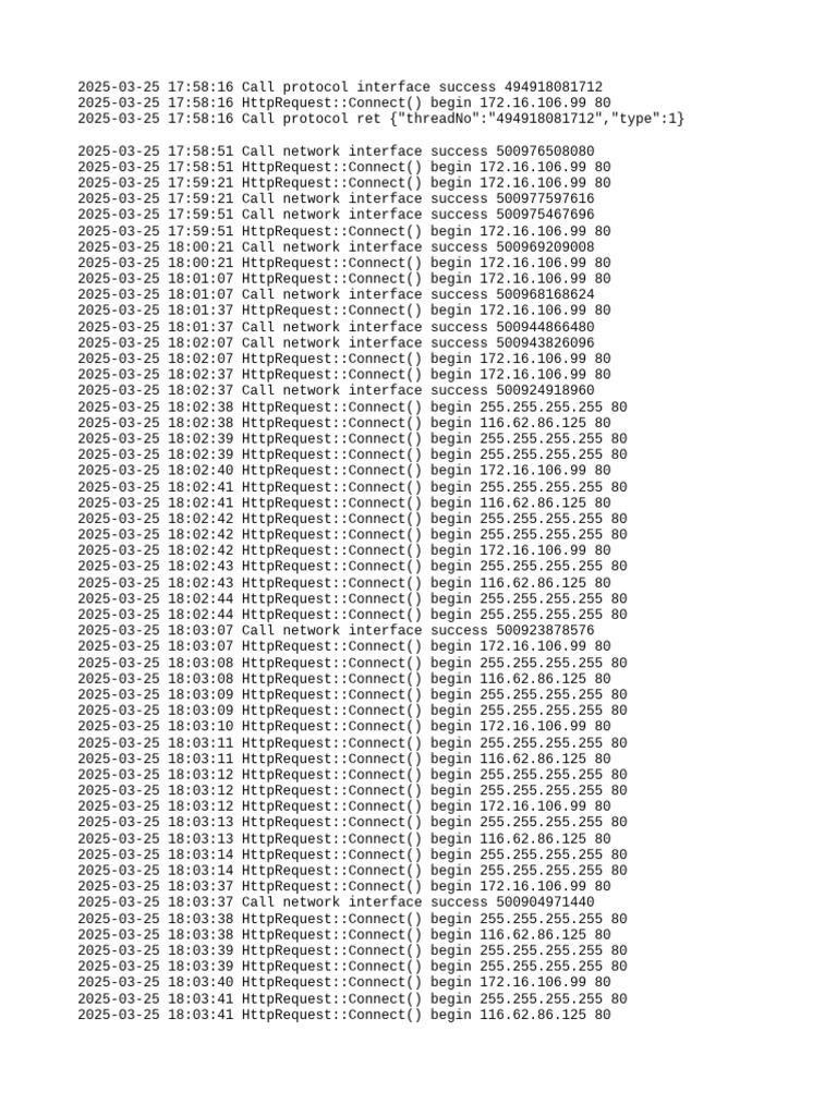 Network Interface Call Logs 2025 | PDF | Computer Networking | Network ...