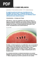 Melancia - É Hora de Comer Melancia - Alimentos - Nutrição