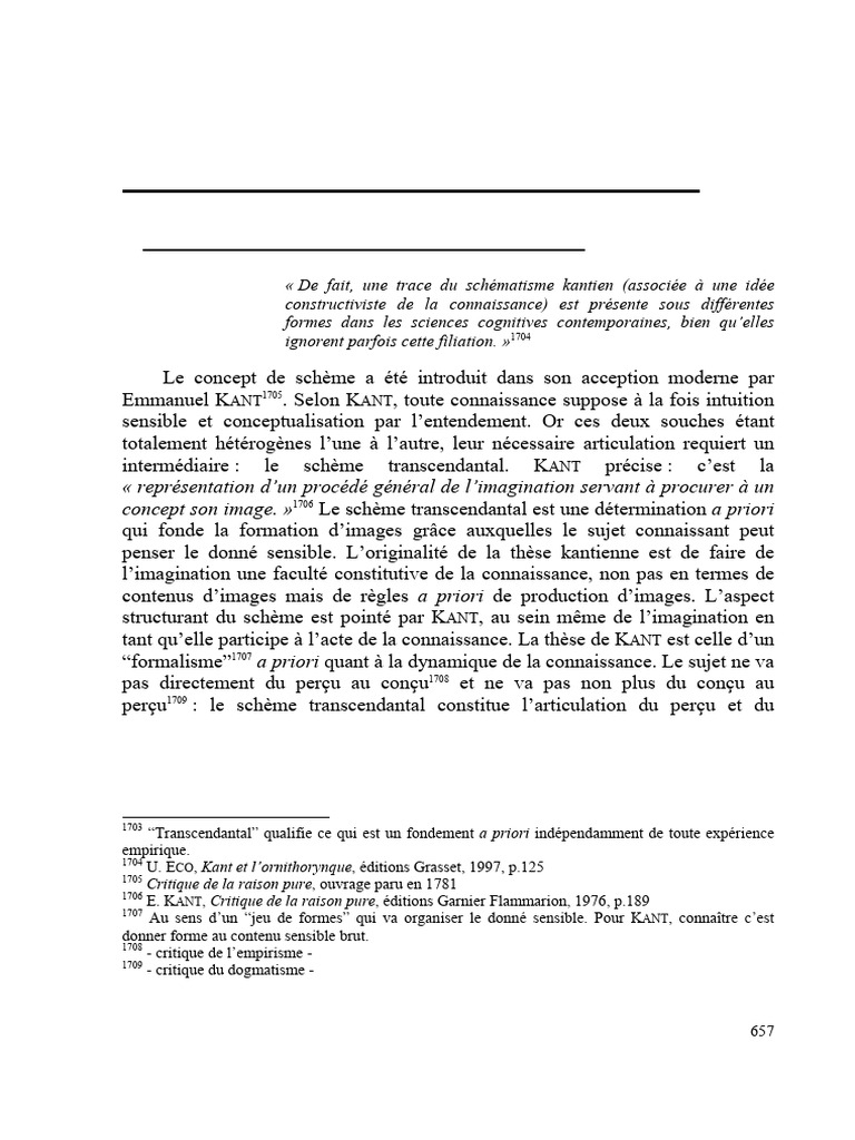 Schème - Kant Et Piaget | PDF | Critique de la raison pure | Emmanuel Kant