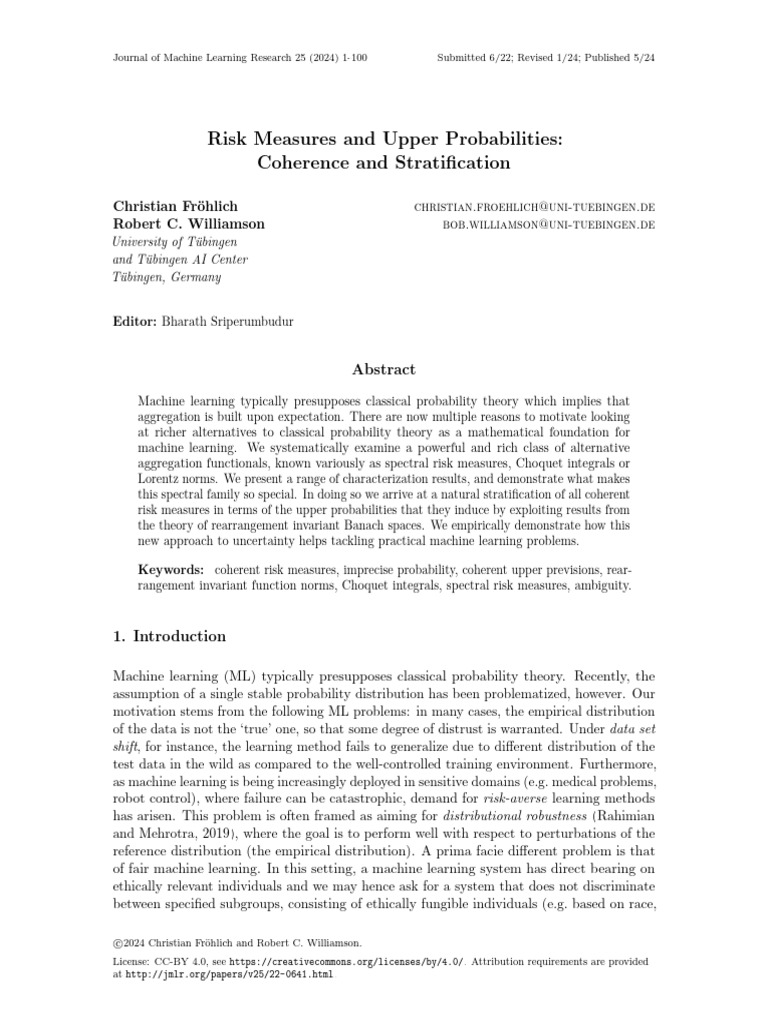 Spectral Risk Measures in Machine Learning | PDF | Risk | Measure ...