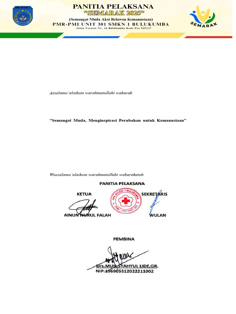 Undangan TM Semarak 2025-1 | PDF