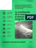 La Contrubucion de La Ciencia Al Manejo Costero Integrado (Informe y Estudios Del Gesamp)