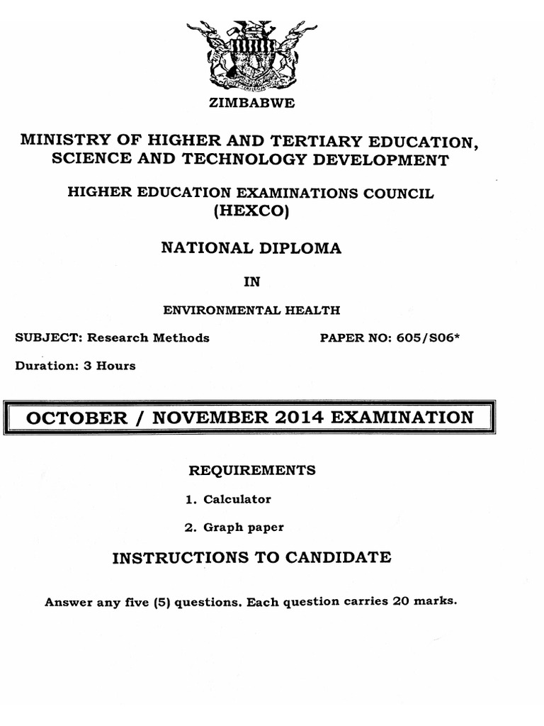 Research Methods Exam Paper | PDF