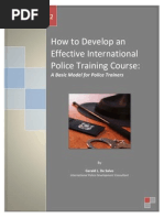 How To Develop An Effective International Police Training Course