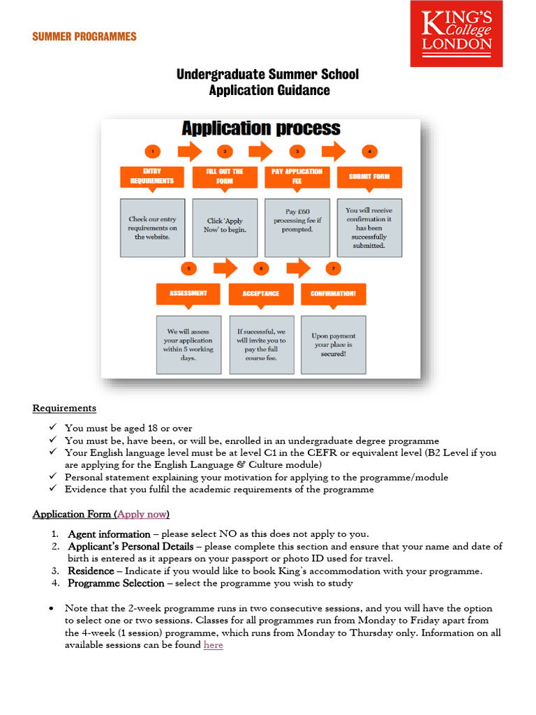 UG SUMMER School Application Guidelines 2025 | PDF