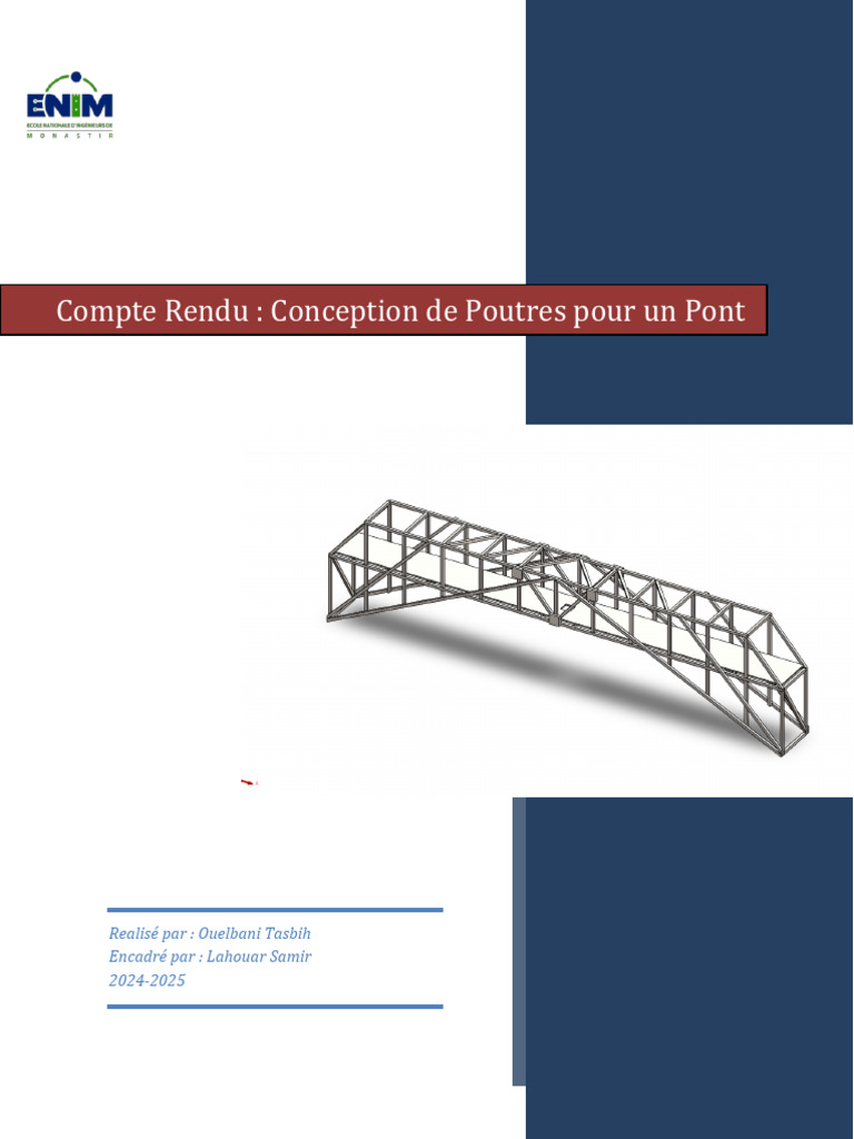 Schéma de conception de poutres pour pont | PDF | Résistance des ...