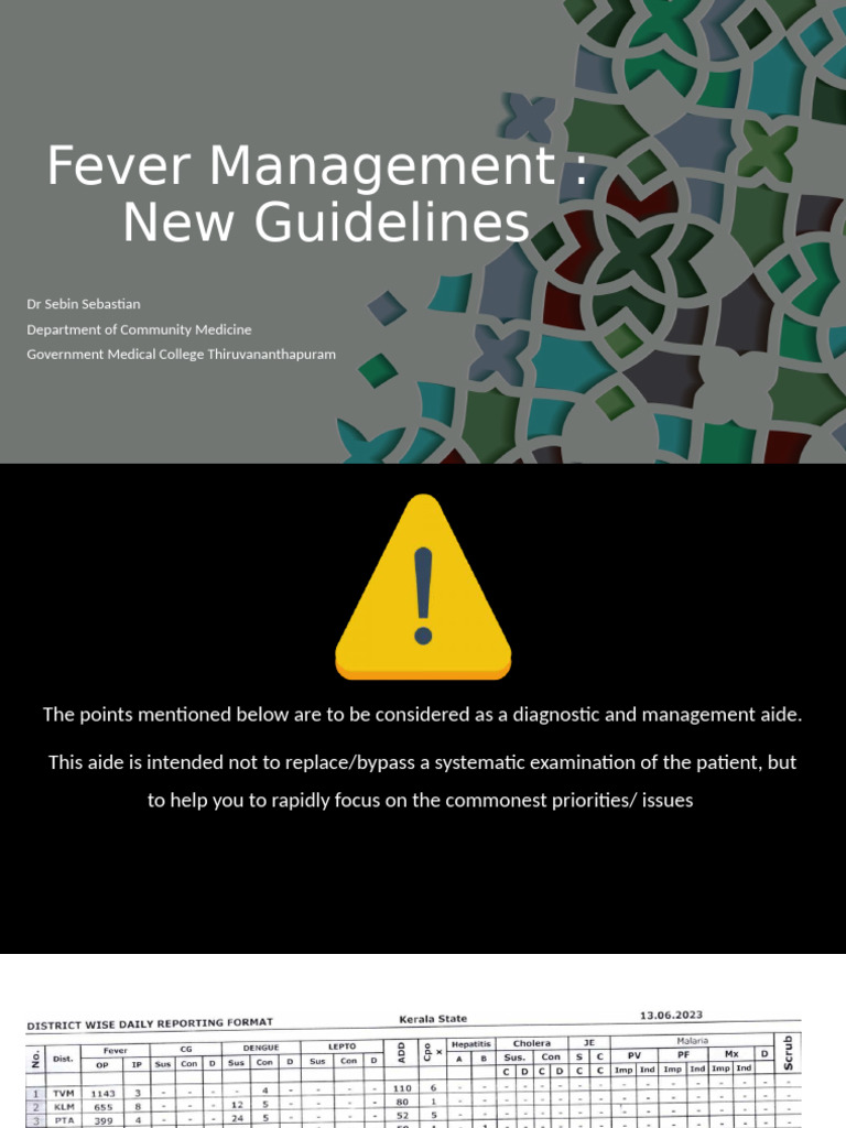 Fever Management | PDF | Fever | Meningitis