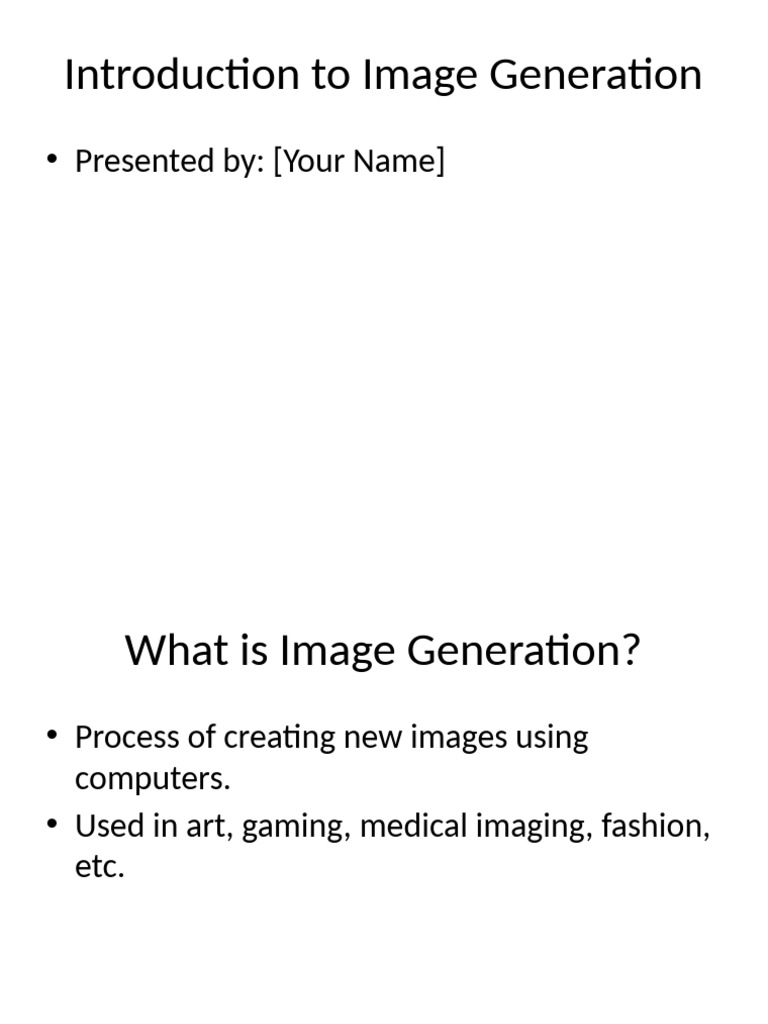 Understanding Image Generation Techniques | PDF