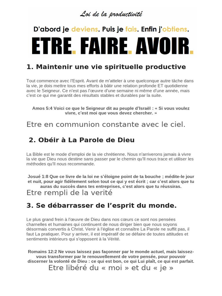 Vie Spirituelle et Obéissance à Dieu | PDF | Dieu | Saint-Esprit