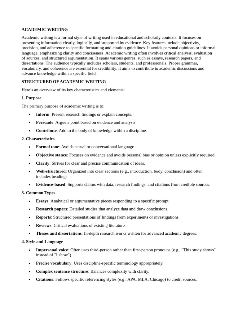 Guide to Academic Writing Essentials | PDF | Data Analysis | Statistics