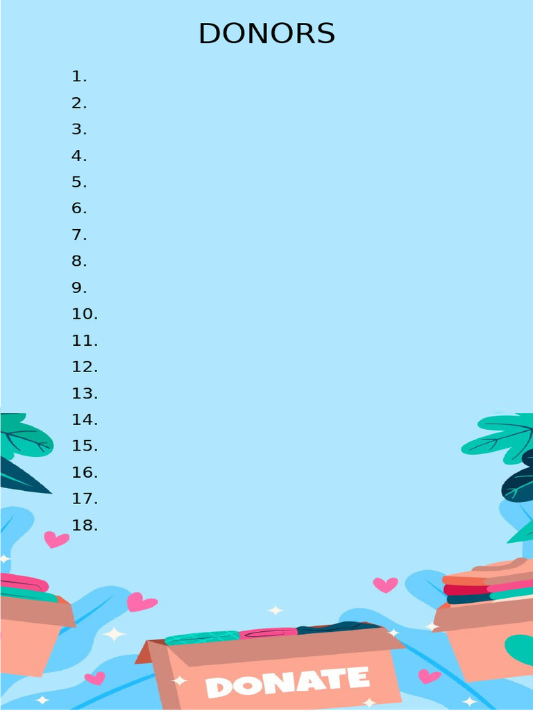 Donors Template | PDF