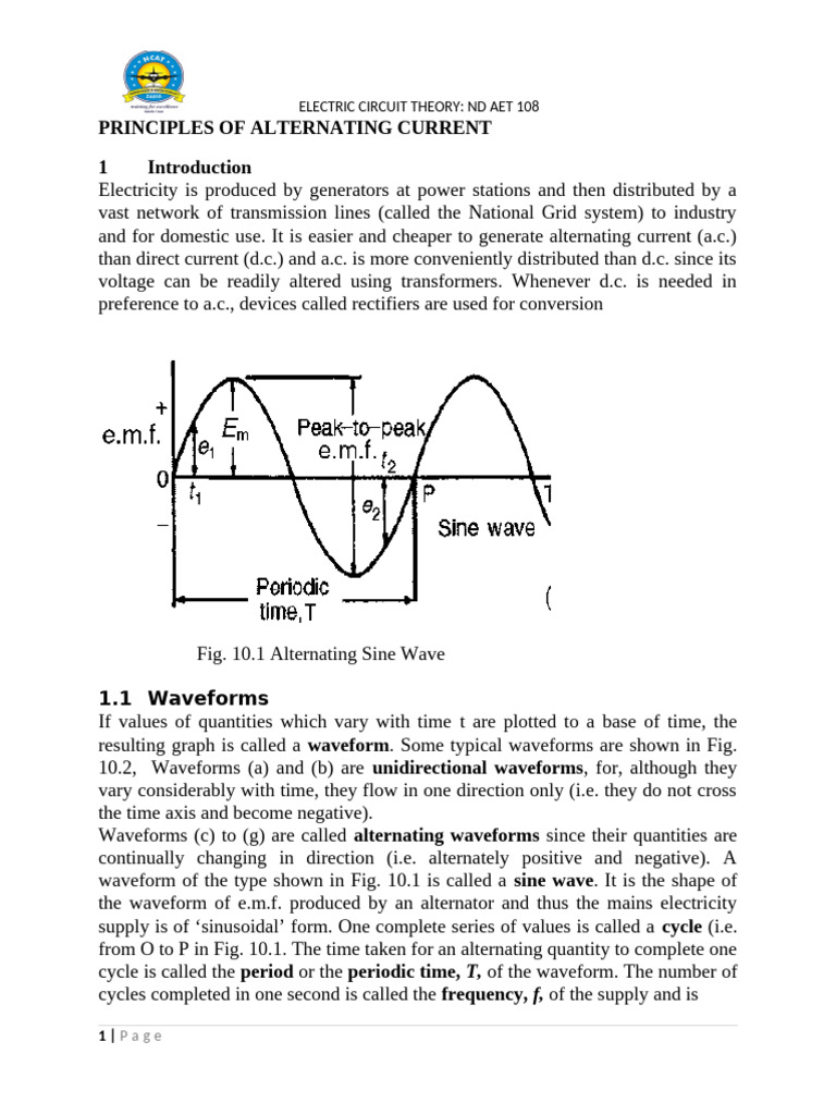 RMS Value and Form Factor of AC Waveforms | PDF | Electrical Impedance ...