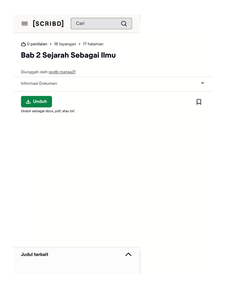 Bab 2 Sejarah Sebagai Ilmu Pdf Pdf