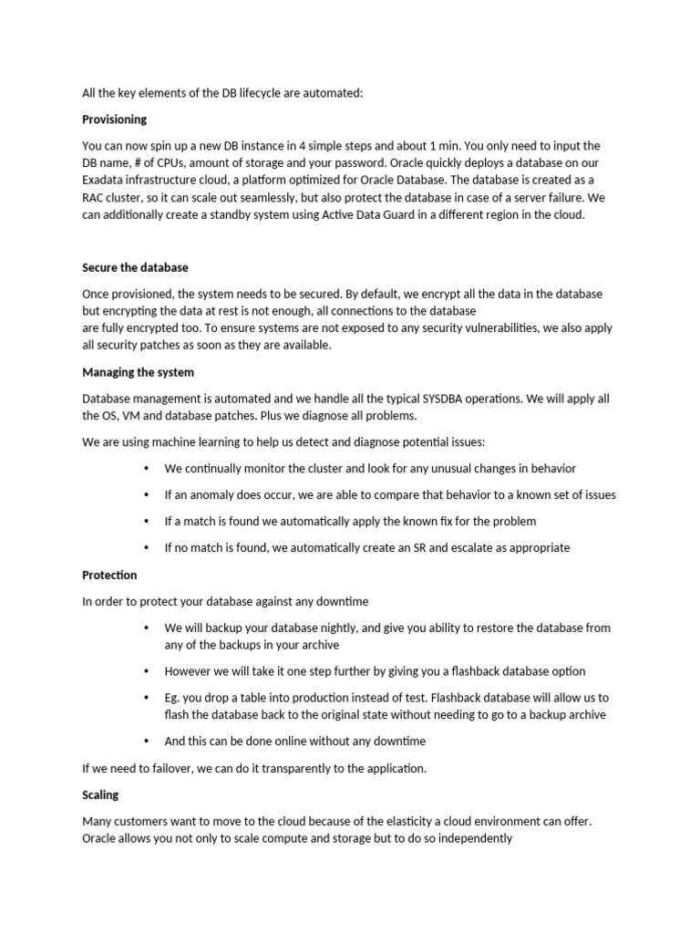 Automated Oracle Database Management Solutions | PDF | Databases ...