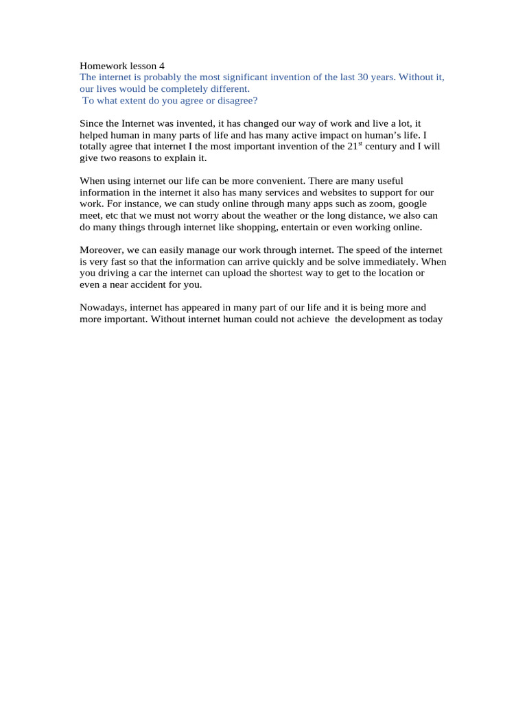 Homework Lesson 4 | PDF