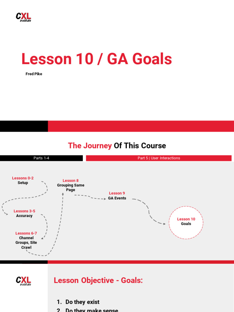 Lesson 10 GA Audit Goals | PDF