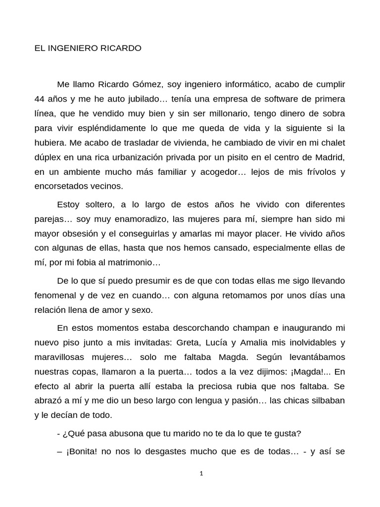 El Ingeniero Ricardo | PDF | Amor | Víspera
