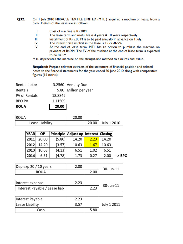 Lease Ifrs 16 - 8th Class PDF | PDF | Lease | Book Value
