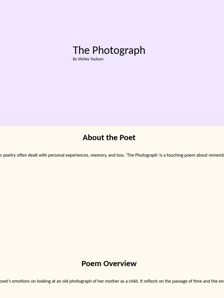 Poetic Devices in 